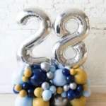 Double digit balloon installation | colours customizable