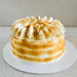 Lemon meringue cake | vanilla chiffon cake with lemon cream, covered in toasted meringue | 7 inches in diameter