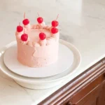 Vanilla pink cake with maraschino cherries | 1kg