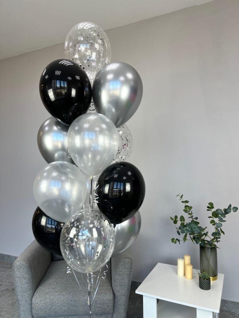 Create a memorable balloon arrangement for your special occasion! 13 latex balloons Color theme can be customized