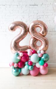 Large Number Balloon Installation | Colours Customizable