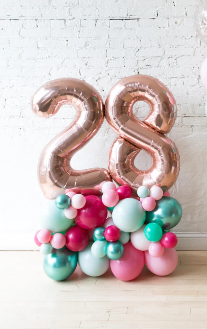 Large Number Balloon Installation | Colours Customizable