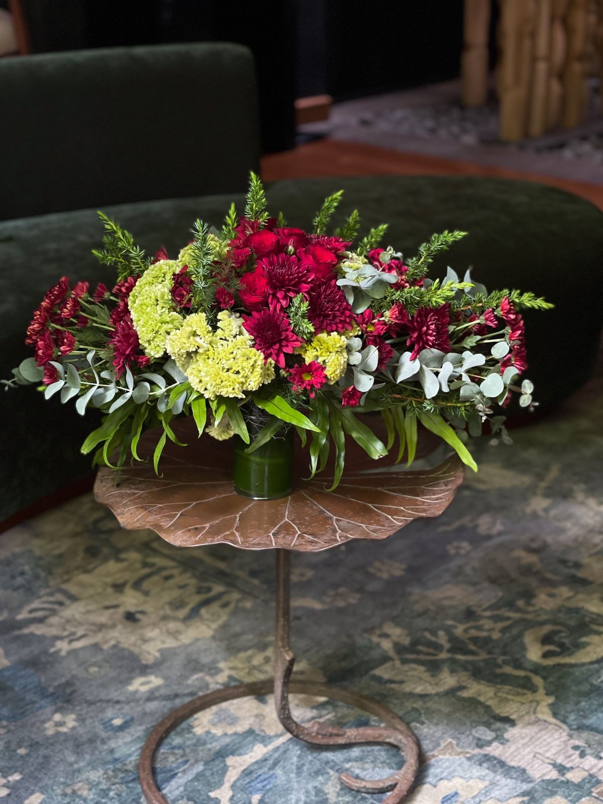 Ashtin | Red Roses, Chrysanthemums, and Hydrangeas -  