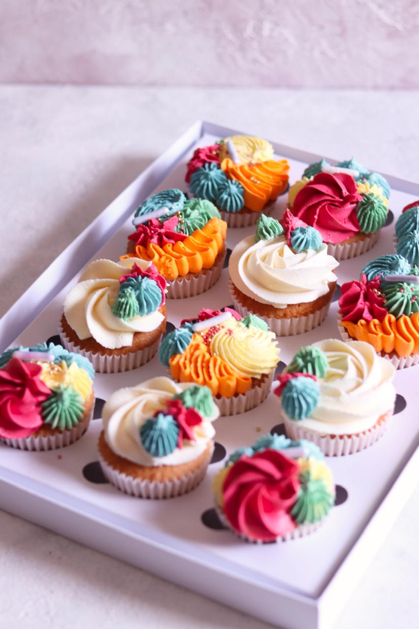 12 Artisan Vanilla  Cupcakes