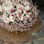 Imported cymbidium orchids with heather | orchid colours may vary